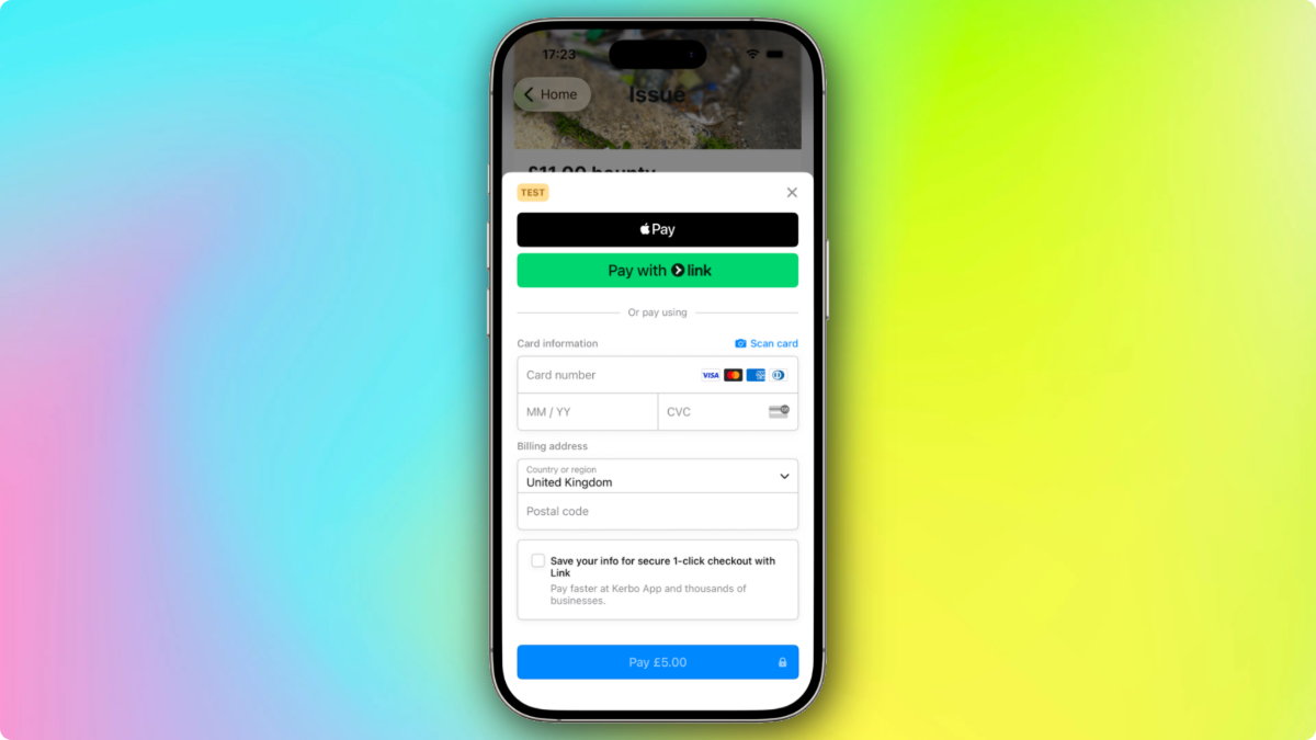 Demo: Kerbo payouts with Stripe and Apple Pay