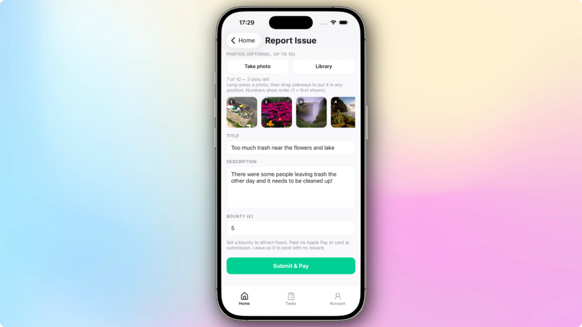 Demo: Kerbo app map with bounty pins